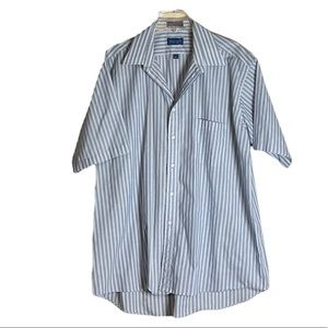 Towncraft Striped Button Down Dress Shirt 17 1/2